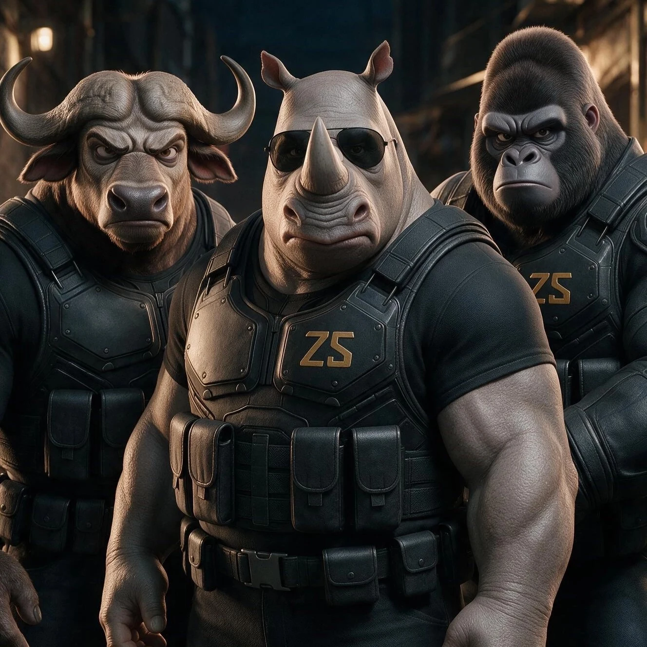Agents en armure de la Z SQUAD