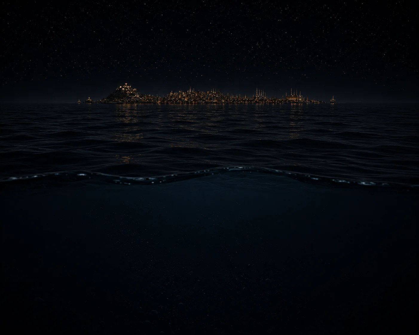 ZOZO CITY vue depuis la mer noire qui marque sa frontière